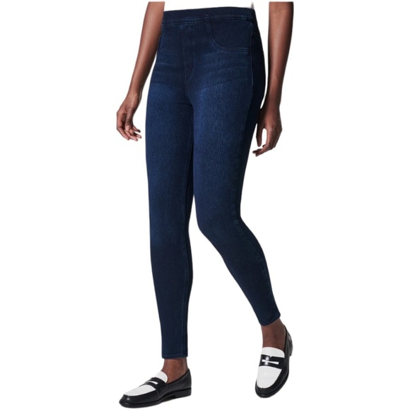 Spanx Jean-ish Ankle Leggings in Twilight Rinse Size Medium - Picture 1 of 11